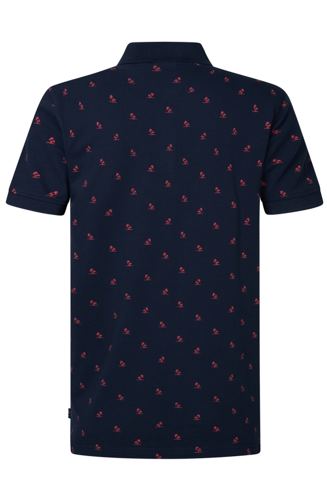 POLO MET PRINT M 1050 POL921 5178 NAVY BLUE